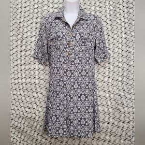 Vtg Gold Hawk Silk Dress Size XS